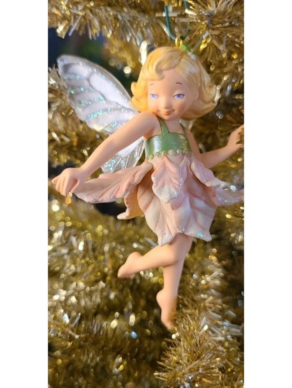 Hallmark 2007 Poinsettia Fairy Repaint Limited Edition Limited Quantity Ornament